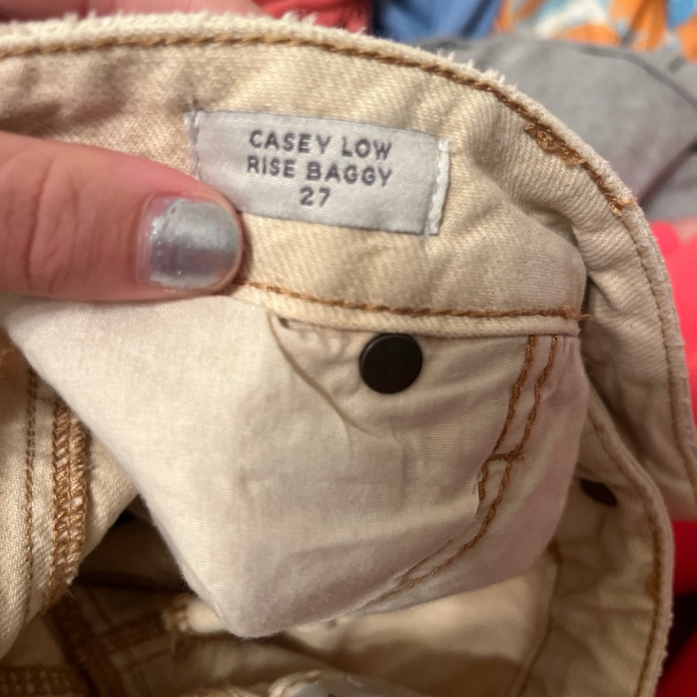 PacSun Cream High-Waisted Jeans